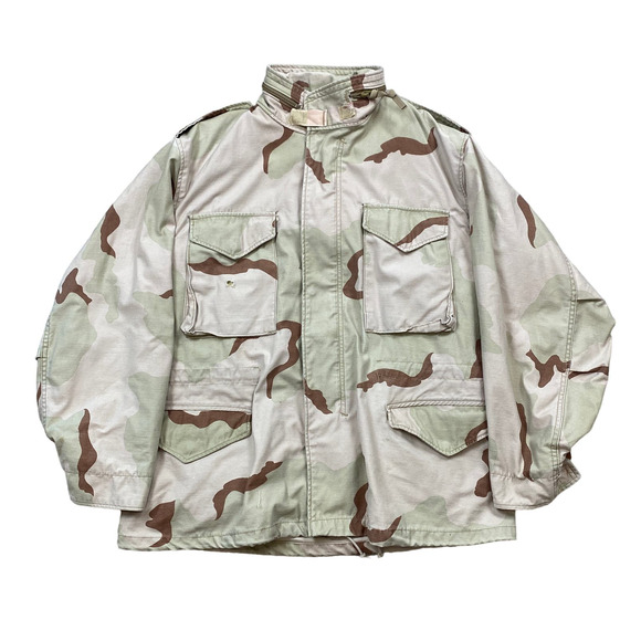 US Army Desert Camo Military Jacket Parka Cold Weather Coat Men's L
